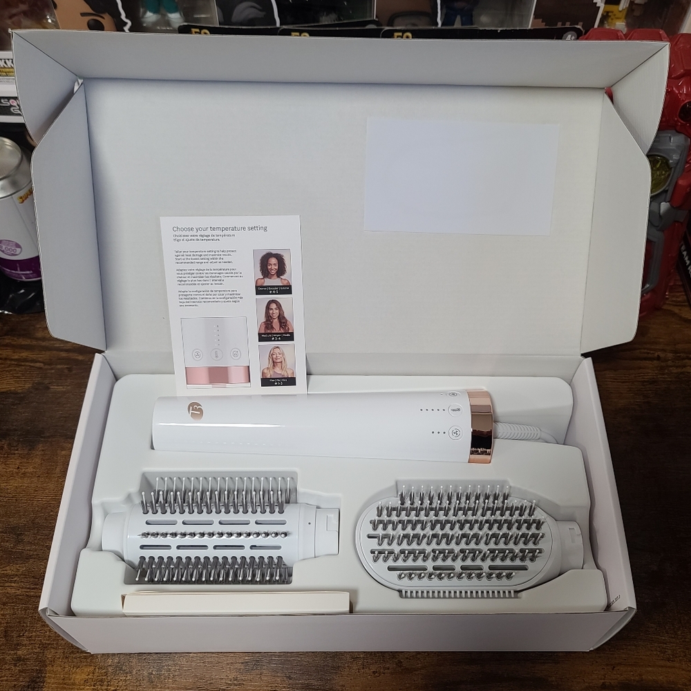 BRAND NEW IN BOX: T3 AireBrush Duo  White/Rose Gold - Retails $189.99 - Picture 2 of 4